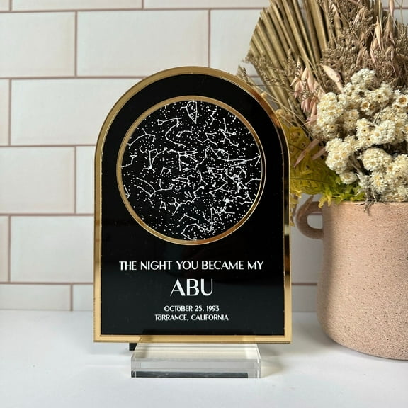 The Night you became My Dad, Constellation Map, Star Map Plaque, Fathers Day Gift, Customized Gift for Father, Daddy's Girl