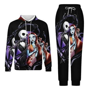 The Nightmare Before Christmas Adult Hoodies And Sweatpants Set Sweatshirts Jogger Pants 2 Pcs Hooded Hoody Tracksuits Set Suit Winter Daily Unisex Sweatsuit