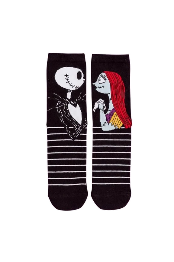 Adult Jack and Sally Crew Socks