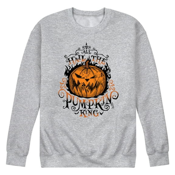 The Nightmare Before Christmas - All Hail Pumpkin King - Men's Crew Neck Fleece Pullover
