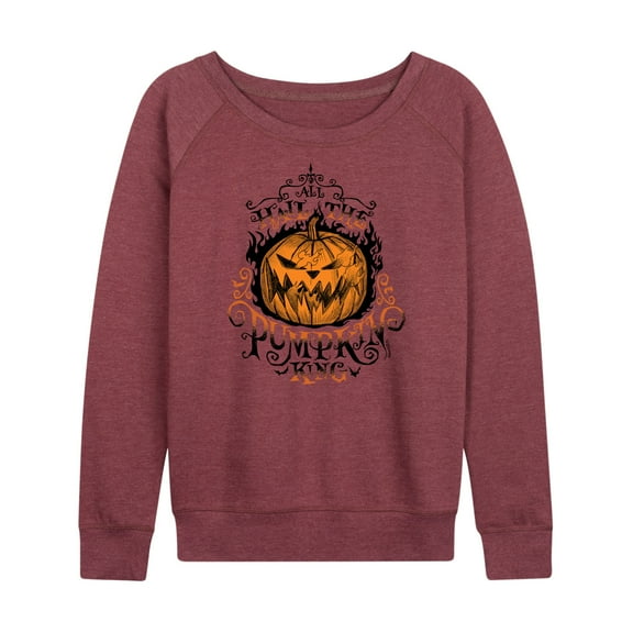 The Nightmare Before Christmas - All Hail Pumpkin King - Women's Lightweight French Terry Long Sleeve Shirt