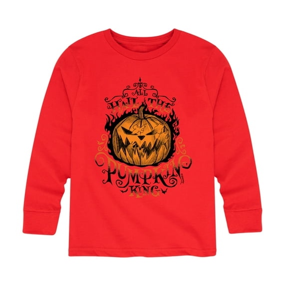The Nightmare Before Christmas - All Hail Pumpkin King - Youth Long Sleeve Graphic T-Shirt