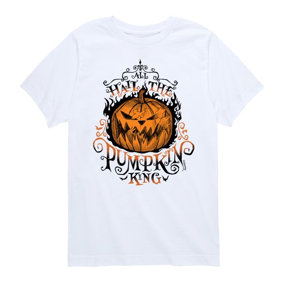 The Nightmare Before Christmas - All Hail Pumpkin King - Youth Short Sleeve Graphic T-Shirt