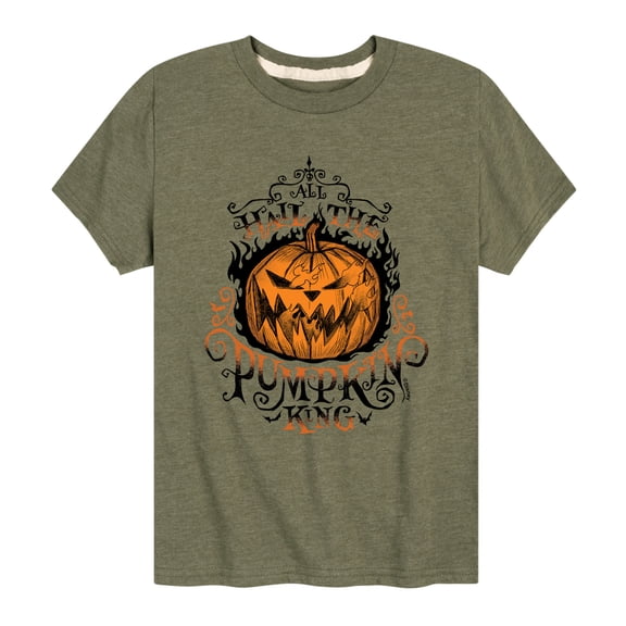 The Nightmare Before Christmas - All Hail Pumpkin King - Youth Short Sleeve Graphic T-Shirt