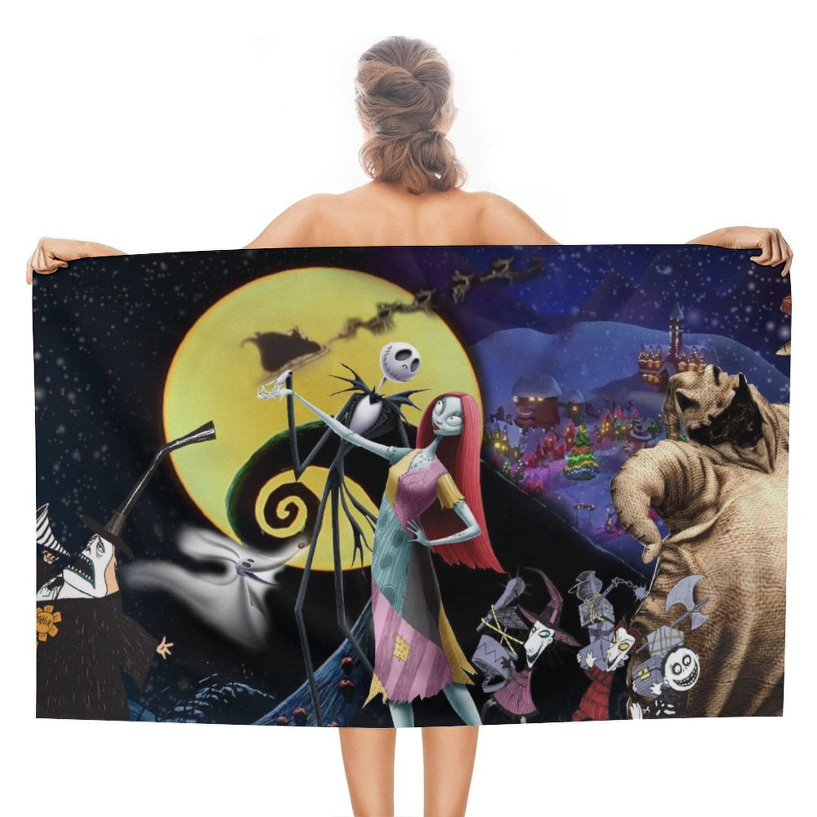 The Nightmare Before Christmas Bath Throw Towel Quick Dry Towel for