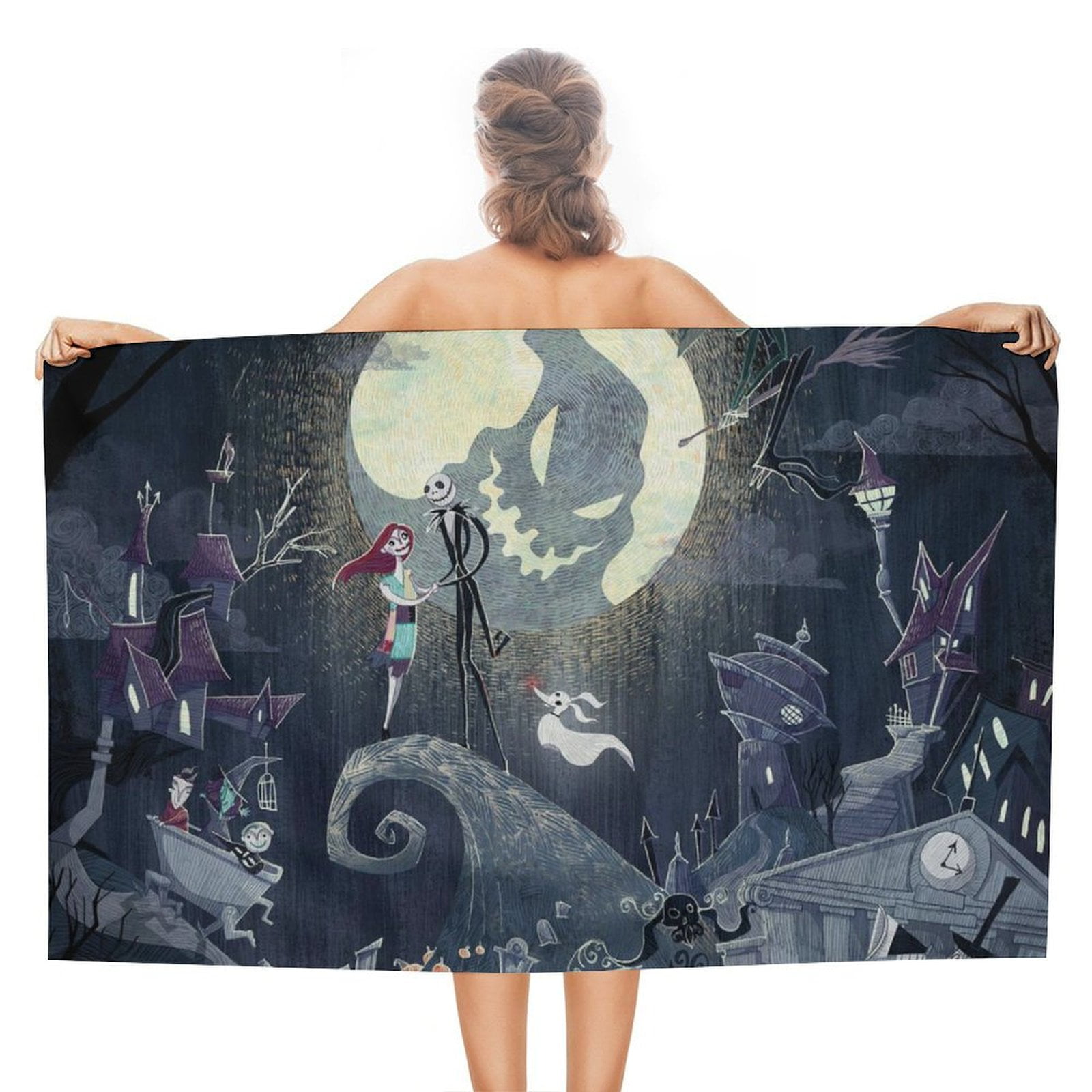 The Nightmare Before Christmas Bath Throw Towel Quick Dry Towel for ...