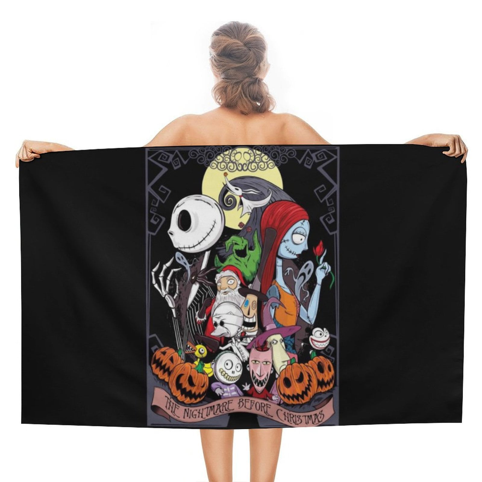 The Nightmare Before Christmas Bath Throw Towel Quick Dry Towel for