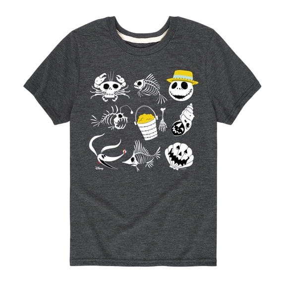 The Nightmare Before Christmas - Beach Crew Grid - Toddler And Youth Short Sleeve Graphic T-Shirt