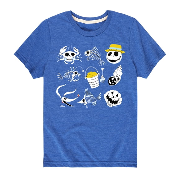 The Nightmare Before Christmas - Beach Crew Grid - Toddler And Youth Short Sleeve Graphic T-Shirt