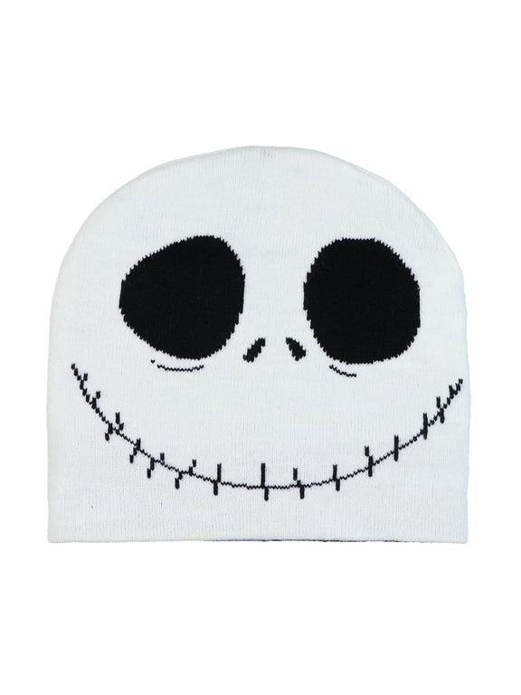 Disney The Nightmare Before Christmas Reversible Beanie Jack and Sally Knit Hat, Men's OSFM