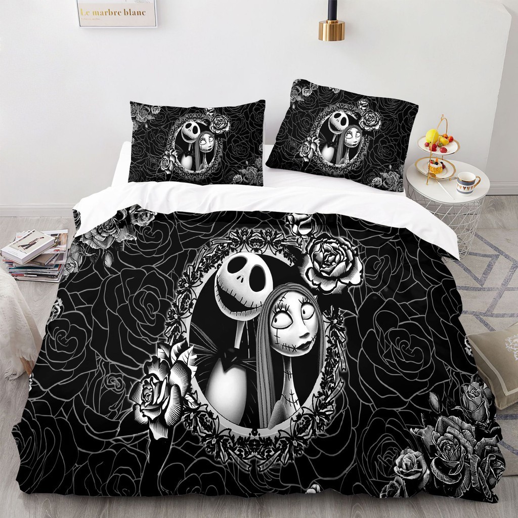 The Nightmare Before Christmas Bed Sheet Pillowcase Bedding Set Premium