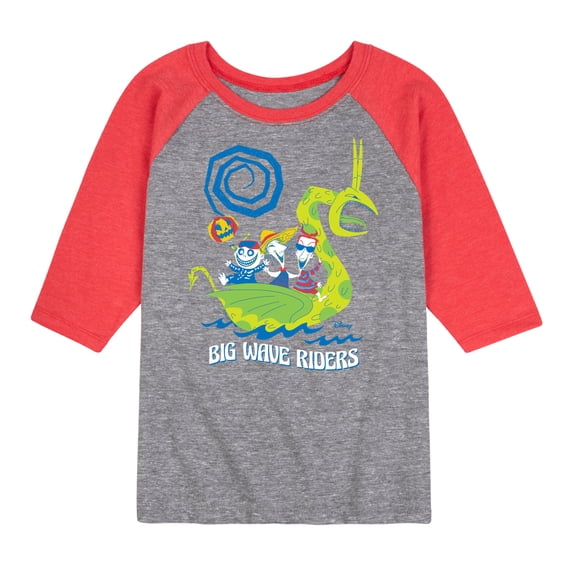 The Nightmare Before Christmas - Big Wave Riders - Toddler And Youth Raglan Graphic T-Shirt