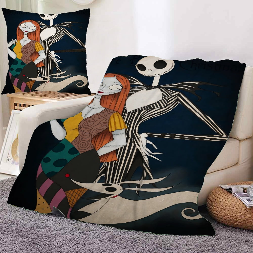 Halloween The Nightmare Before Christmas Throw Blanket and Pillow Cover