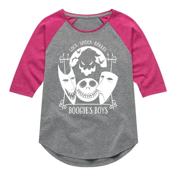 The Nightmare Before Christmas - Boogies Boys - Toddler And Youth Girls Raglan Graphic T-Shirt