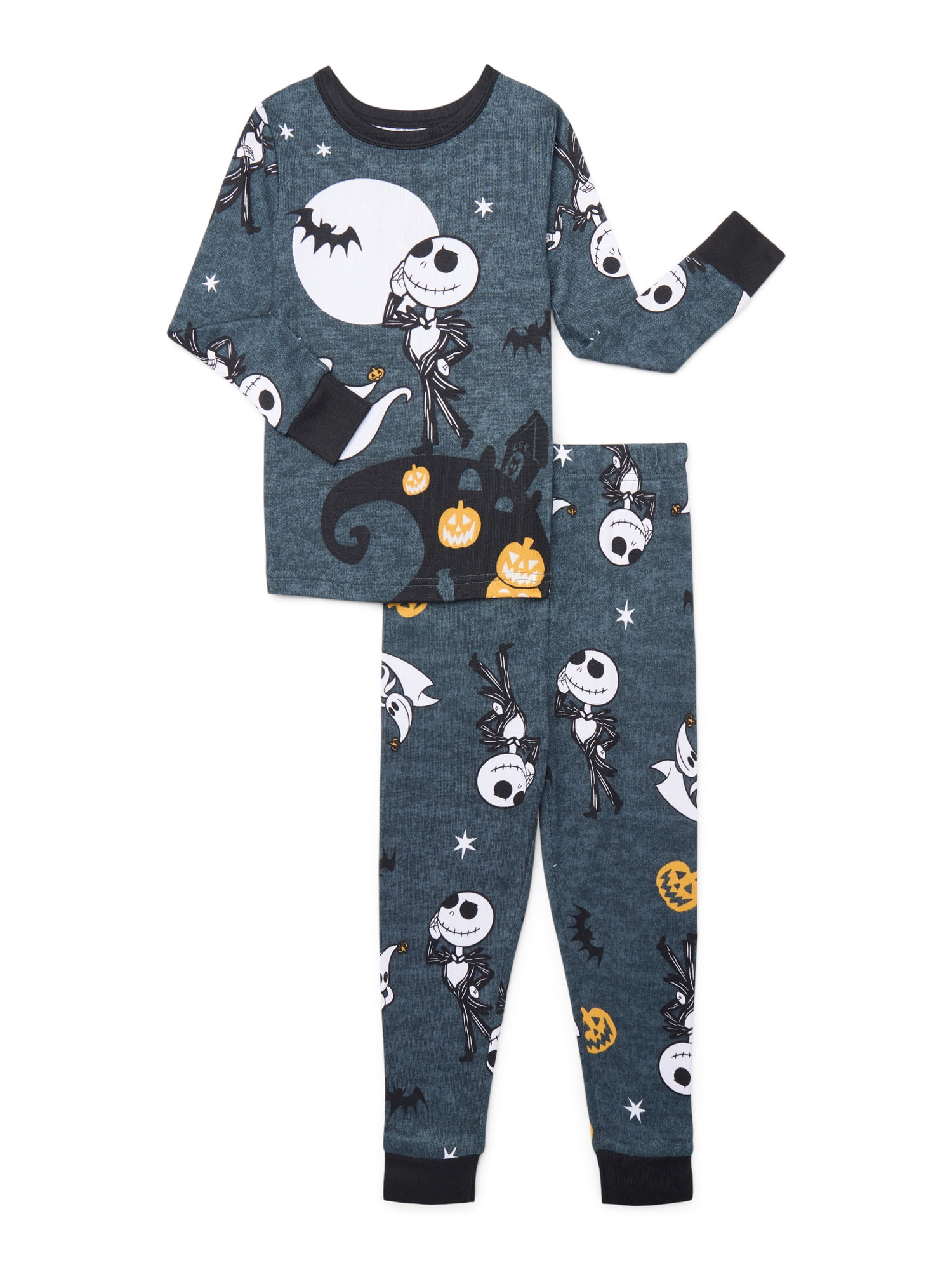 The Nightmare Before Christmas Boys Long Sleeve Tee and Pants Pajama Set, 2-Piece, Sizes 4-10