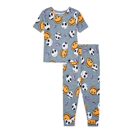 License Halloween Kids Short Sleeve and Pant Pajama Set, Sizes 4-10