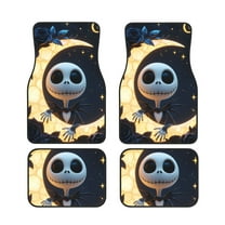 The Nightmare Before Christmas Car Floor Mat Set 4-Piece Front/Rear Auto Foot Mats Carpet Universal Fit Sedans Coupes SUV Truck