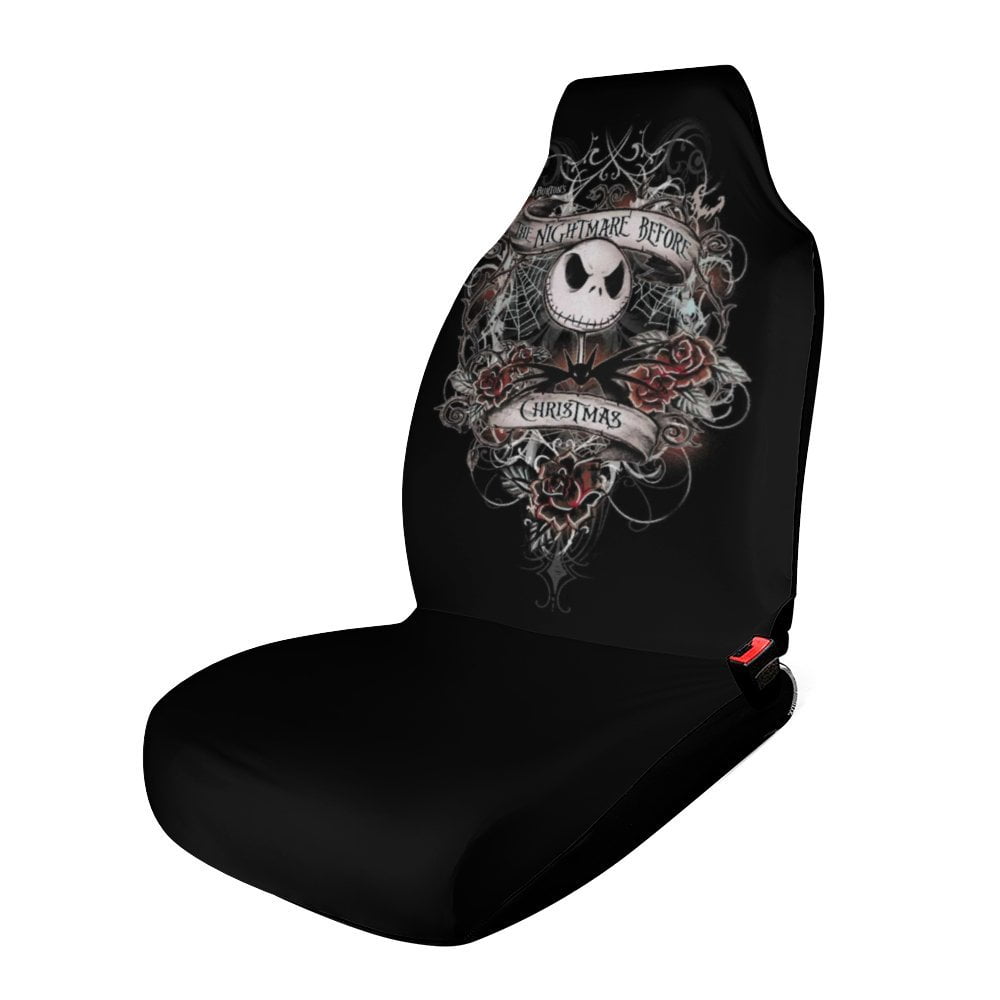 The Nightmare Before Christmas Car Seat Covers Nonslip Elastic Front Seat Protector Fashion Prints Seat Mat Cover Universal Fit Cars Trucks SUV 1PCS Car Accessories Walmart