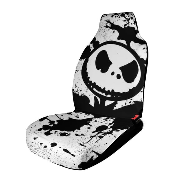 The Nightmare Before Christmas Car Seat Covers Nonslip Elastic Front Seat Protector Fashion Prints Seat Mat Cover Universal Fit Cars Trucks SUV 1PCS Car Accessories