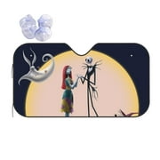 The Nightmare Before Christmas Car Windshield Sunshades Car Sun Shade Car Sun Visor For Uv Rays & Sun Heat Protection Small