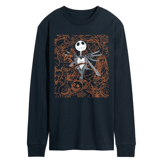 The Nightmare Before Christmas - Collage - Men's Long Sleeve Graphic T-Shirt