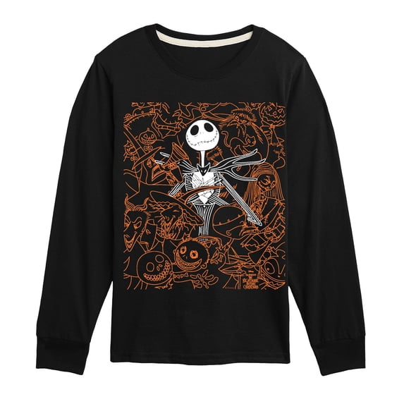 The Nightmare Before Christmas - Collage - Youth Boys Long Sleeve Graphic T-Shirt