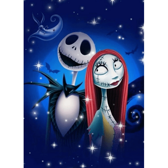 The Nightmare Before Christmas Diamond Art Painting Kits for Adults Diamond Dots Paintings, DIY 5D Paint with Diamonds Pictures Gem Art Painting Kits DIY Adult Crafts 12"x16"