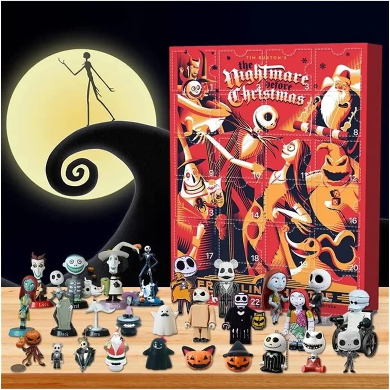 Nightmare Before Christmas Advent Calendar, Halloween Countdown with 24 