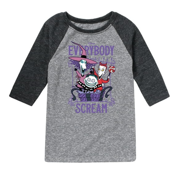 The Nightmare Before Christmas - Everybody Scream - Youth Raglan Graphic T-Shirt