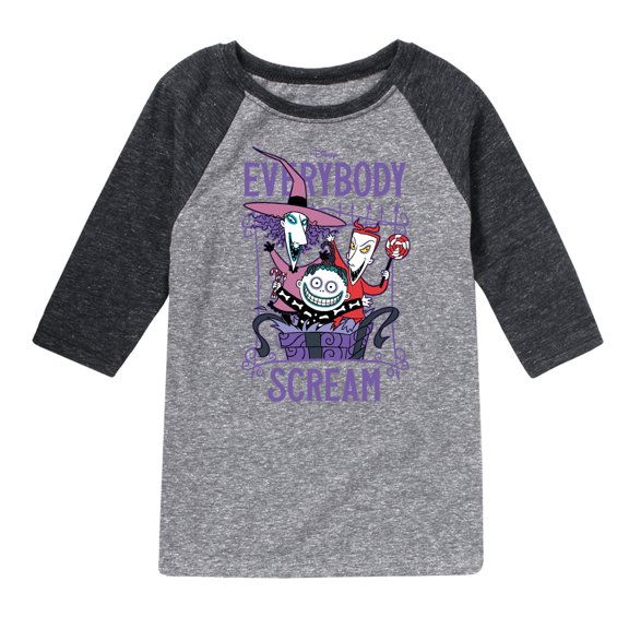 The Nightmare Before Christmas - Everybody Scream - Youth Raglan Graphic T-Shirt