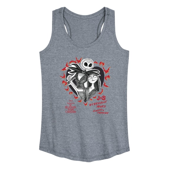 The Nightmare Before Christmas - Flames - Women's Racerback Graphic Tank