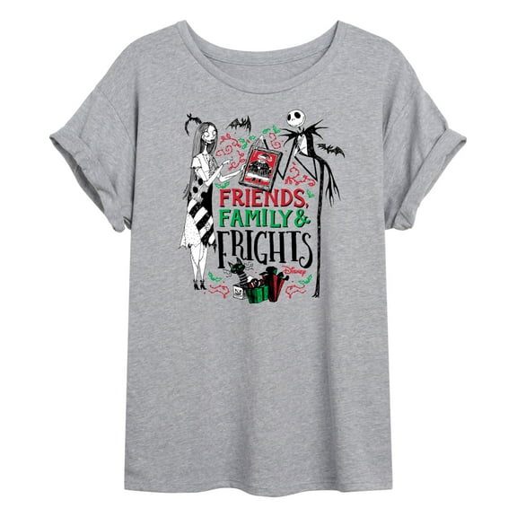 The Nightmare Before Christmas - Friends Family And Frights - Juniors Ideal Flowy Muscle T-Shirt
