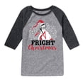 thumbnail image 1 of The Nightmare Before Christmas - Fright Christmas - Toddler And Youth Raglan Graphic T-Shirt, 1 of 4