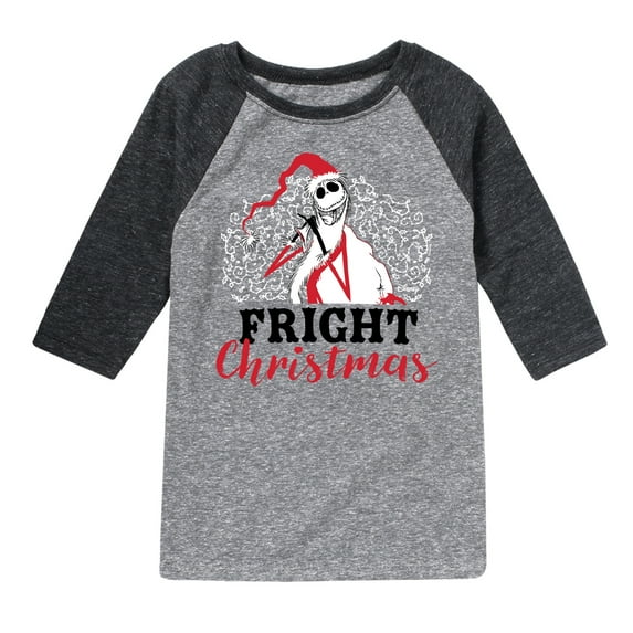 The Nightmare Before Christmas - Fright Christmas - Toddler And Youth Raglan Graphic T-Shirt