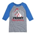 thumbnail image 1 of The Nightmare Before Christmas - Fright Christmas - Toddler And Youth Raglan Graphic T-Shirt, 1 of 4