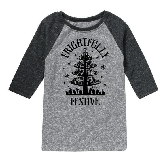 The Nightmare Before Christmas - Frightfully Festive - Toddler And Youth Raglan Graphic T-Shirt