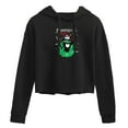thumbnail image 1 of The Nightmare Before Christmas - Frightfully Festive Wreath - Juniors Cropped Pullover Hoodie, 1 of 5