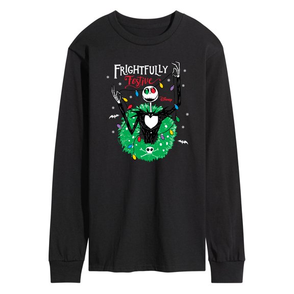The Nightmare Before Christmas - Frightfully Festive Wreath - Men's Long Sleeve T-Shirt
