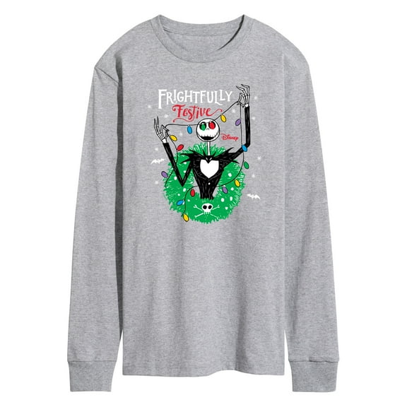 The Nightmare Before Christmas - Frightfully Festive Wreath - Men's Long Sleeve T-Shirt