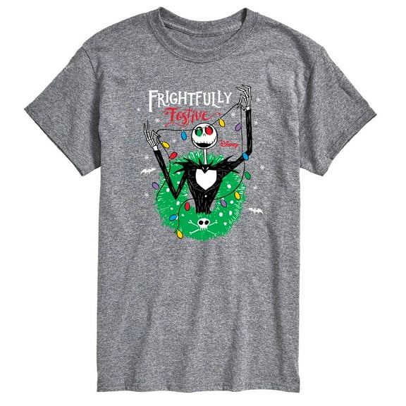The Nightmare Before Christmas - Frightfully Festive Wreath - Men's Short Sleeve Graphic T-Shirt