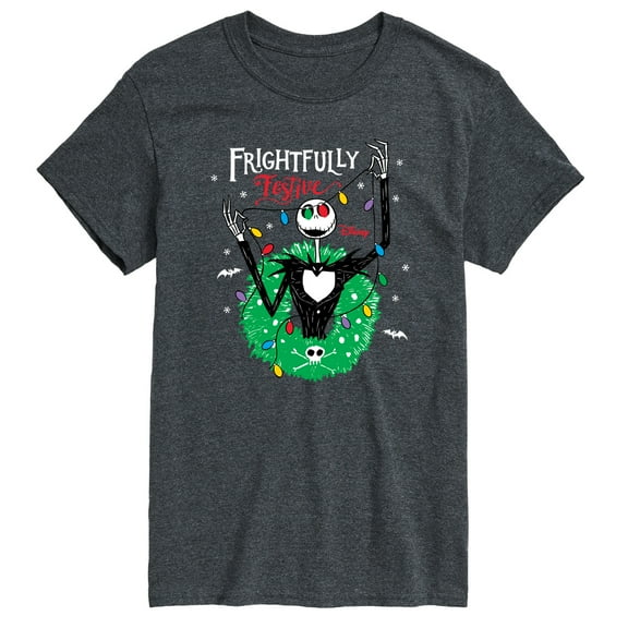 The Nightmare Before Christmas - Frightfully Festive Wreath - Men's Short Sleeve Graphic T-Shirt