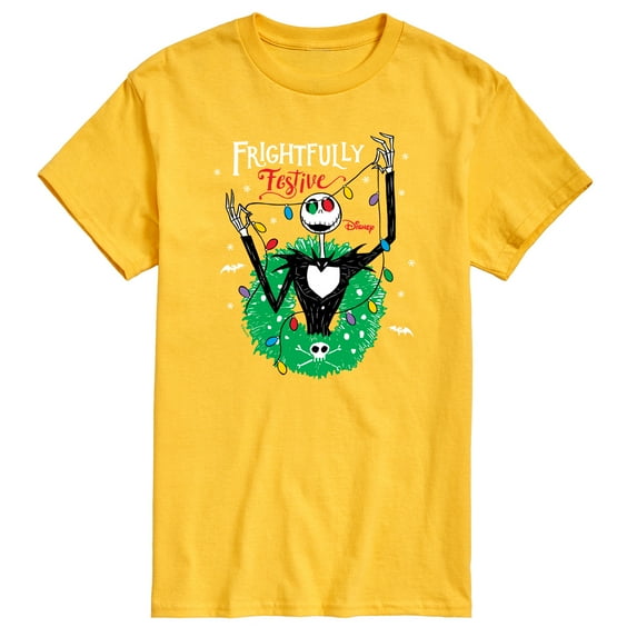 The Nightmare Before Christmas - Frightfully Festive Wreath - Men's Short Sleeve Graphic T-Shirt