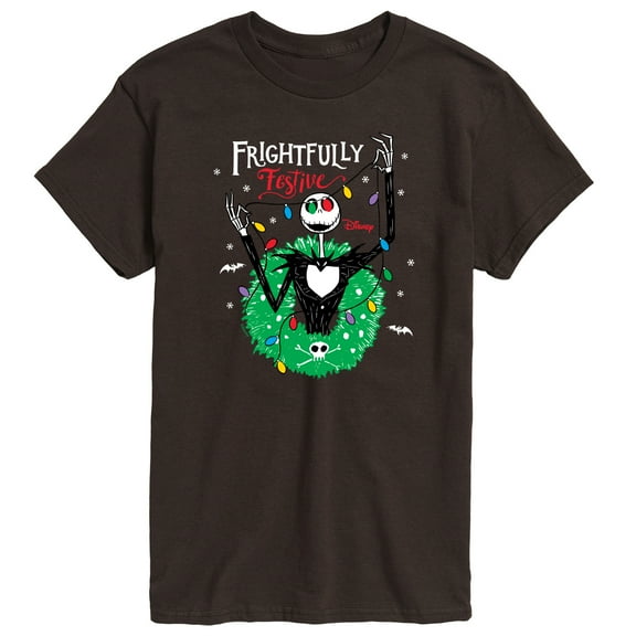 The Nightmare Before Christmas - Frightfully Festive Wreath - Men's Short Sleeve Graphic T-Shirt