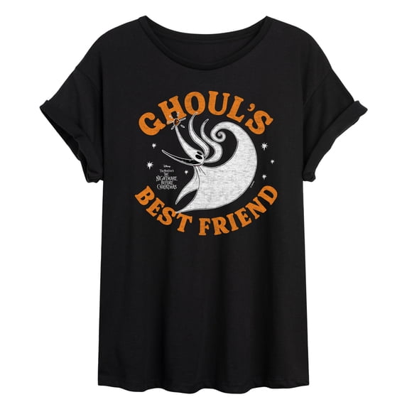 The Nightmare Before Christmas - Ghouls Best Friend - Juniors Oversized Graphic T-Shirt