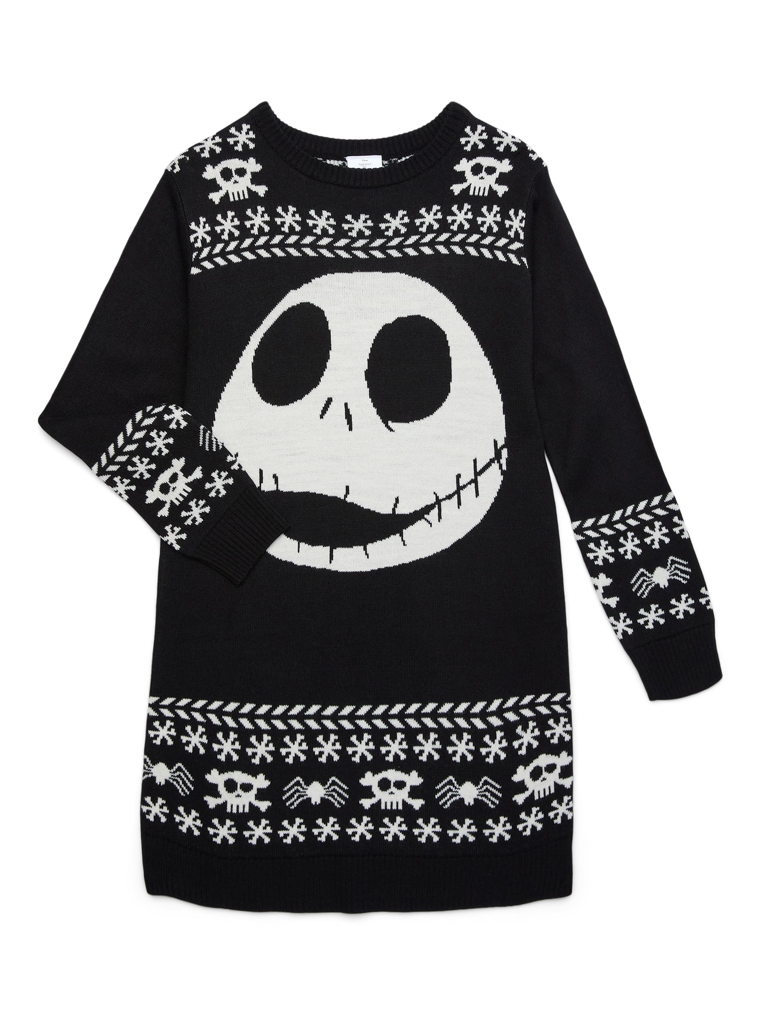 nightmare before christmas sweater dress The Nightmare Before Christmas Girls Holiday Sweater Dress, Sizes 4-12, Spooky Festive