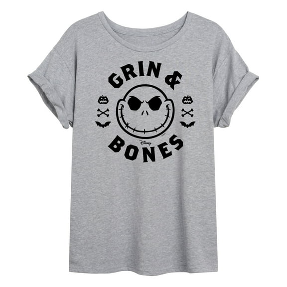 The Nightmare Before Christmas - Grin And Bones - Juniors Ideal Flowy Muscle T-Shirt