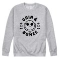 thumbnail image 1 of The Nightmare Before Christmas - Grin And Bones - Men's Crew Neck Fleece Pullover, 1 of 4