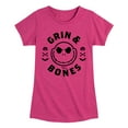 thumbnail image 1 of The Nightmare Before Christmas - Grin And Bones - Toddler And Youth Girls Short Sleeve Graphic T-Shirt, 1 of 5