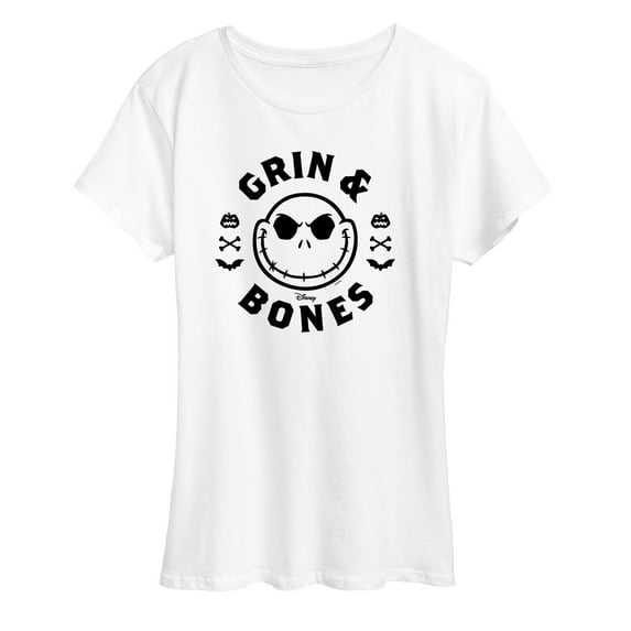 The Nightmare Before Christmas - Grin And Bones - Women's Short Sleeve Graphic T-Shirt