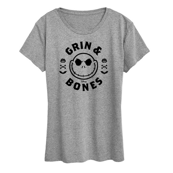 The Nightmare Before Christmas - Grin And Bones - Women's Short Sleeve Graphic T-Shirt